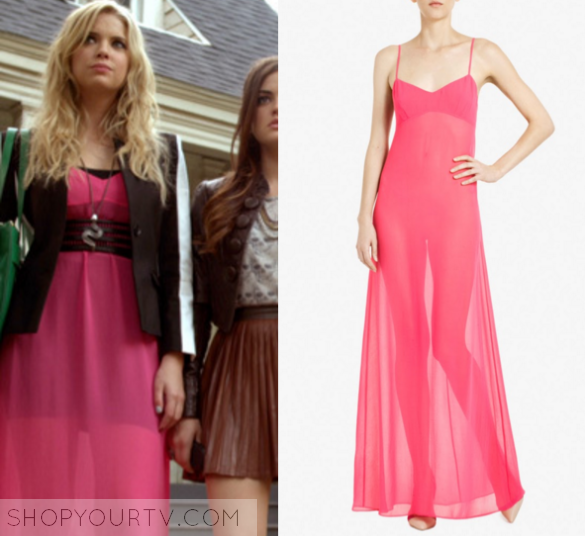 pink sheer maxi dress