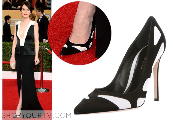 2014 Screen Actor Guild Awards: Michelle Dockery's Black and White ...