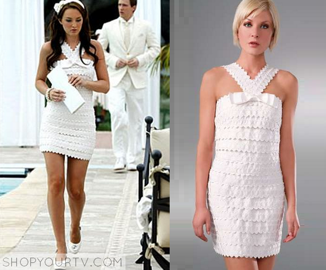 Episode 1 Blair's White Scallop Dress ...