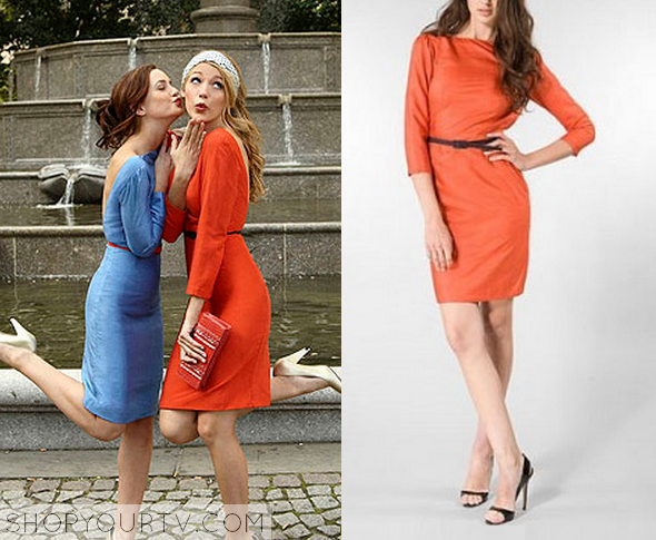 serena van der woodsen orange dress