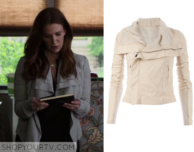 Unforgettable: Season 3 Episode 6 Carrie’s White Leather Jacket – Shop ...