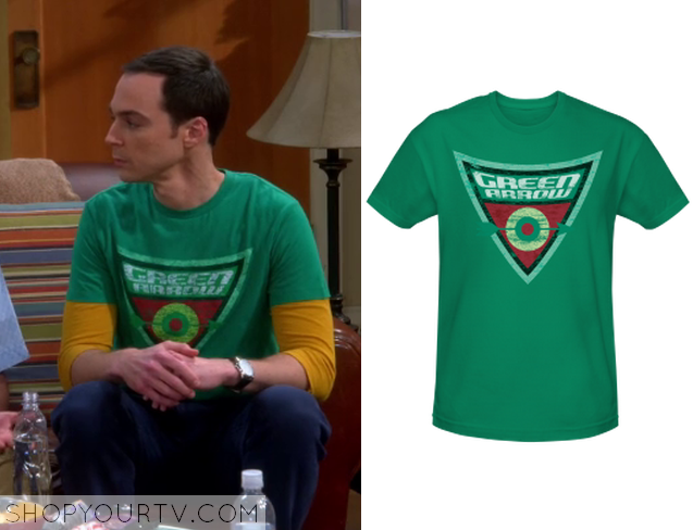 The Big Bang Theory: Season 8 Episode 3 Sheldon’s Green Arrow T Shirt ...