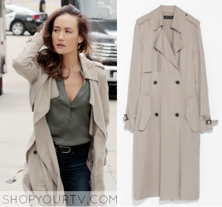 taupe trench coat