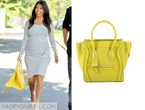 Kourtney Kardashian mixes stripes with Celine - PurseBlog