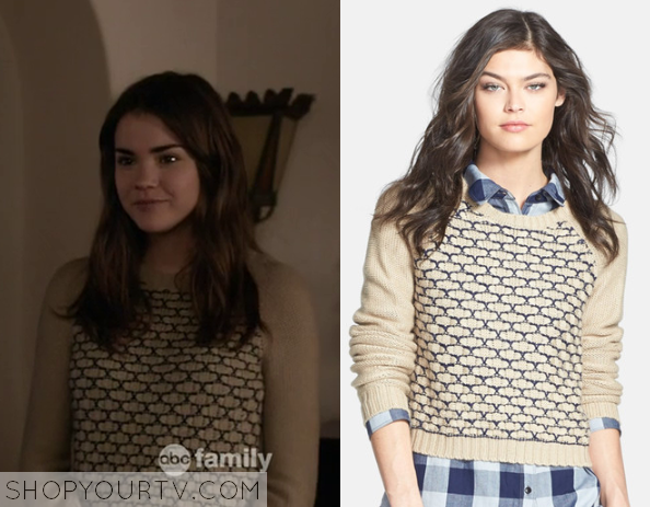 The Fosters: Season 2 Episode 21 Callie’s Beige Printed Sweater – Shop ...