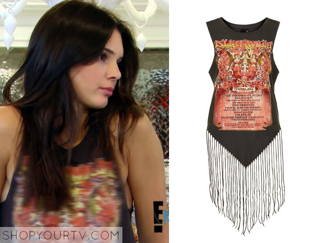 Kuwtk Season 10 Episode 1 Kendall S Printed Fringe Tank Shop