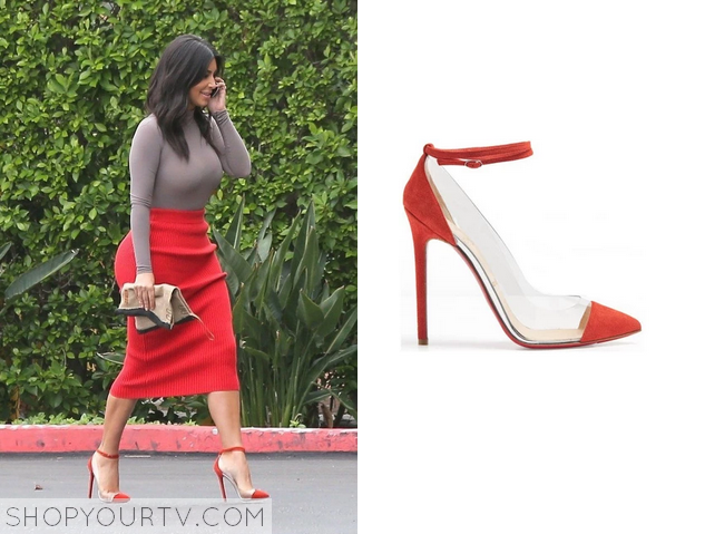 KUWTK: Season 10 Episode 3 Kim's Red Cut Out Heels | Shop Your TV