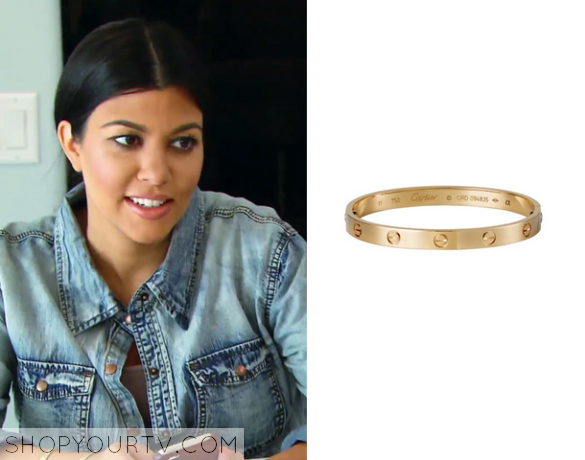 kourtney kardashian gold bracelet