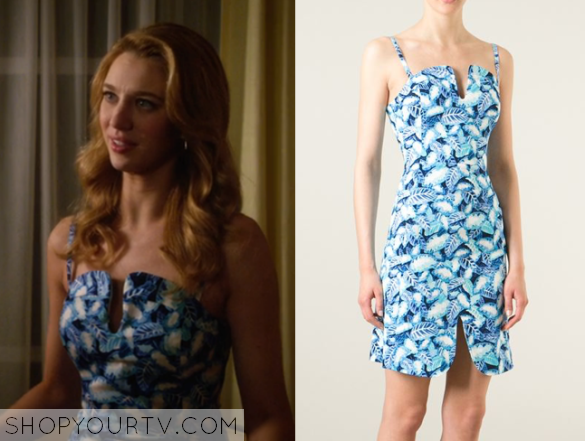 Jane the Virgin: Season 1 Episode 17 Petra’s Blue Leaf Print Dress ...