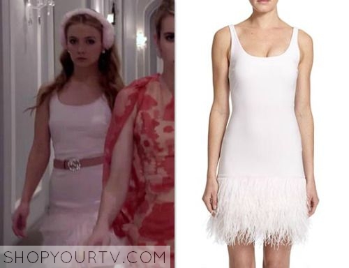 Scream Queens: Season 1 Episode 1 Chanel #3's Feather Hem-Dress ...