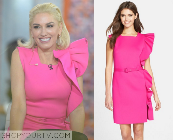 The Today Show: October 2015 Gwen Stefani’s Pink Ruffle Sleeve Dress ...