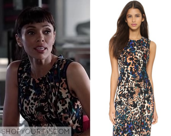 Bones: Season 10 Episode 2 Camille's Black & Blue Dress