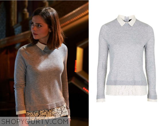 Doctor Who: Season 9 Episode 10 Clara's Grey & Lace Jumper | Fashion,  Clothes, Outfits and Wardrobe on | Shop Your TV