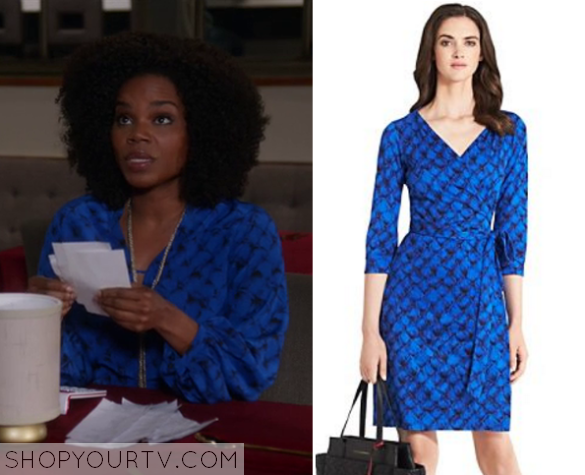 Grandfathered: Season 1 Episode 10 Annelise’s Blue Print Dress – Shop ...