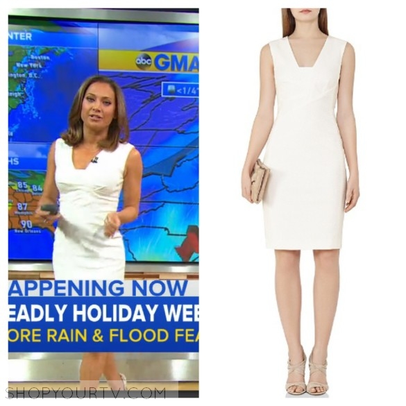 Good Morning America: May 2016 Ginger's White Textured Sheath Dress ...