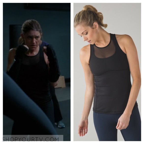 Mistresses: Season 4 Episode 2 Josslyn's Black Mesh Sleeveless Exercise Top