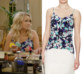 Young & Hungry: Season 4 Episode 2 Gabi's Blue Floral Print Cami | Shop ...