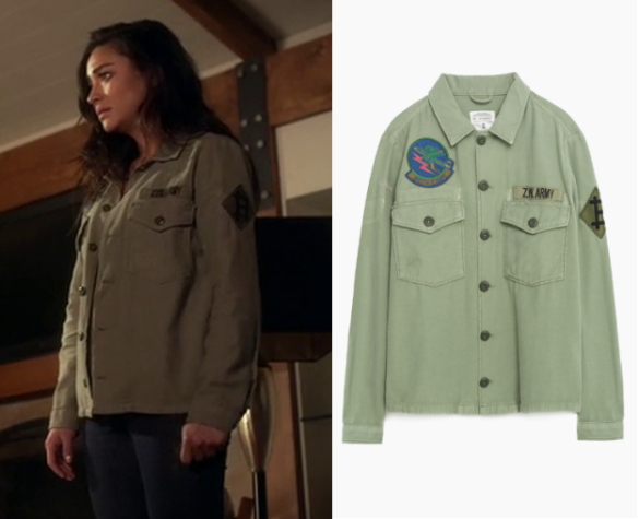 Pretty Little Liars: Season 7 Episode 4 Emily's Green Military Jacket ...