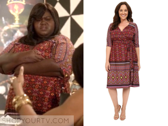 KIYONNA BEGUILING BORDER PRINT DRESS