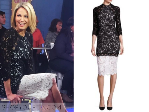 Good Morning America: March 2017 Amy Robach's Black and White Lace ...