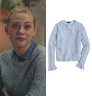 RIVERDALE: SEASON 1 EPISODE 6 BETTY’S BLUE CABLE KNIT SWEATER | Shop ...