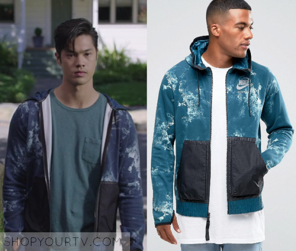 13 Reasons Why: Season 1 Episode 7 Zach's Blue Dyed Hoodie | Shop Your TV