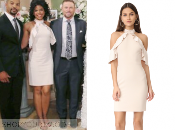 alice and olivia cold shoulder dress
