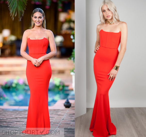 The Bachelor AU: Season 5 Episode 1 Florence's Red Strapless Dress ...