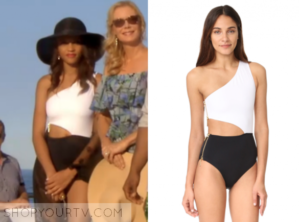 OYE SWIMWEAR KIM ONE SHOULDER CUTOUT ONE PIECE