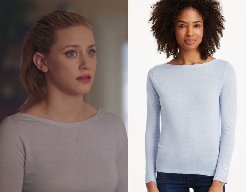 Riverdale: Season 2 Episode 3 Betty's Blue Boatneck Sweater | Shop Your TV