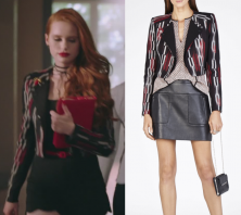 Riverdale: Season 2 Episode 3 Cheryl's Printed Moto Jacket | Shop Your TV