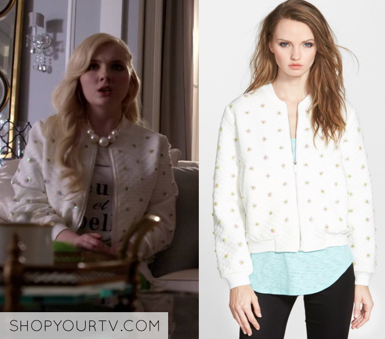 Scream Queens: Season 1 Episode 1 Chanel #5's Self-Tie Neck Blouse