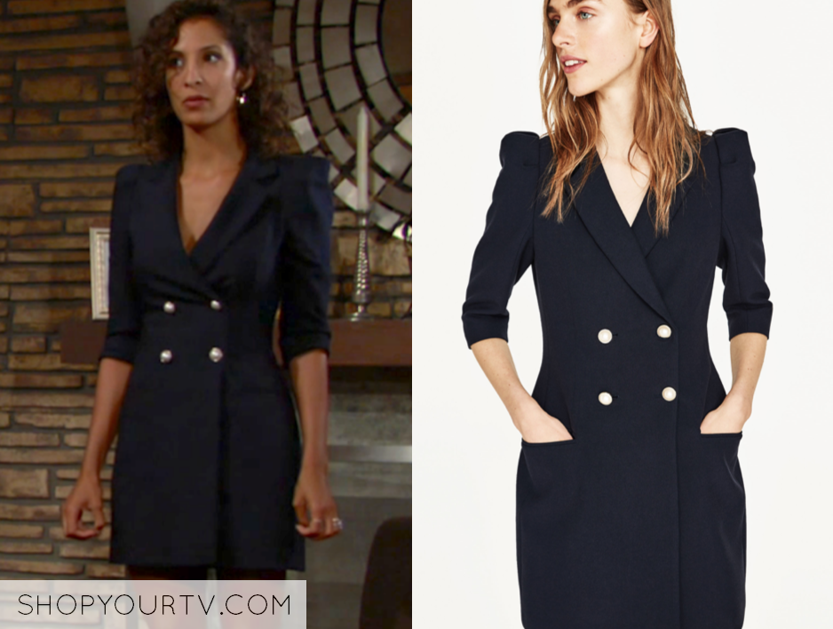 zara double breasted dress