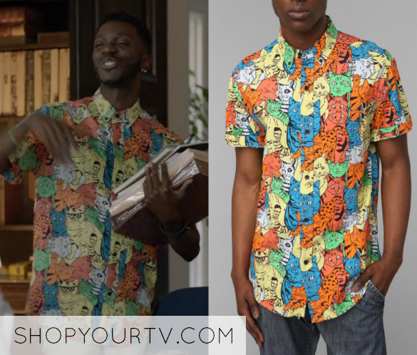 The Mayor: Season 1 Episode 1 Jermaine's Cat Print Shirt | Shop Your TV