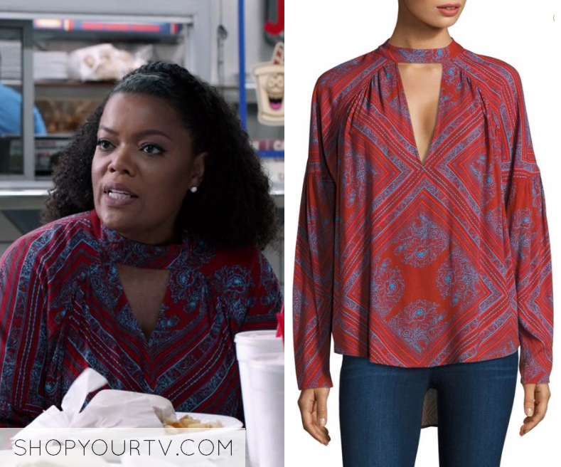 The Mayor: Season 1 Episode 3 Dina's Keyhole Cut Out Blouse | Fashion ...