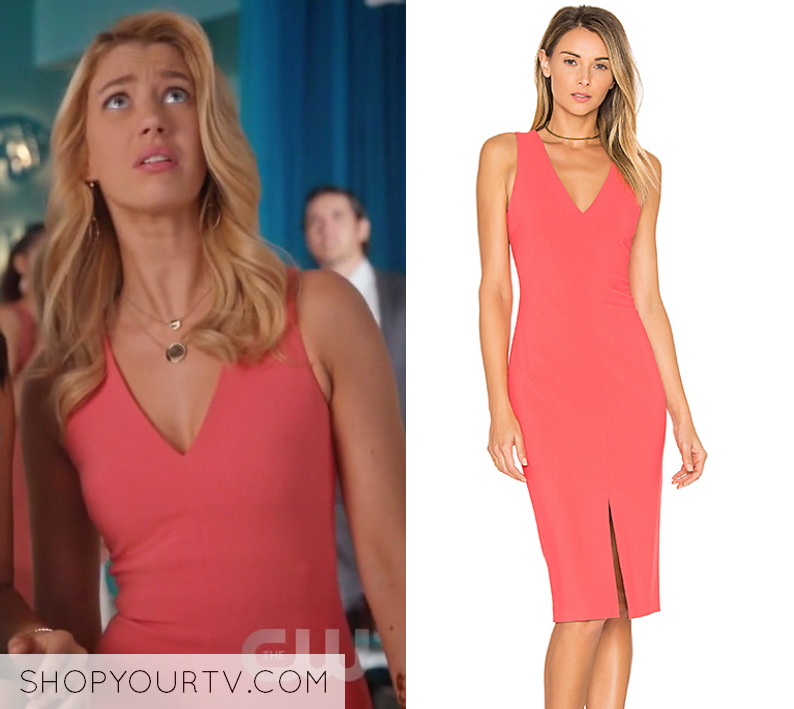 Jane the Virgin: Season 4 Episode 4 Petra's Coral Midi Dress | Shop Your TV