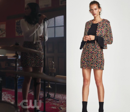 Riverdale: Season 2 Episode 11 Veroinca's Jacquard Paisley Mini Skirt ...