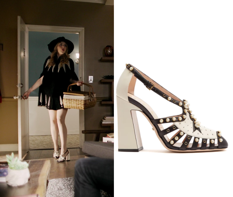 Dynasty: Season 1 Episode 12 Fallon's Embellished Colorblock Pumps ...