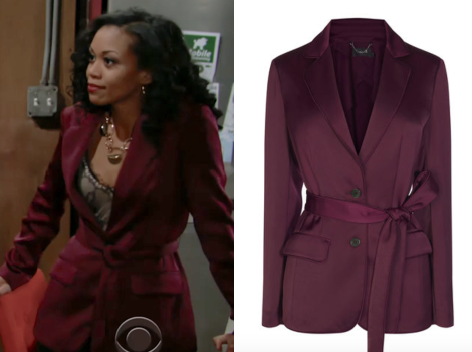 The Young and the Restless: February 2018 Hilary's Purple Tie Waist ...