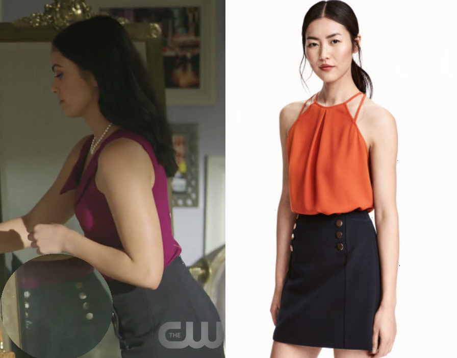 Riverdale: Season 2 Episode 13 Veronica's Button Front Mini Skirt ...