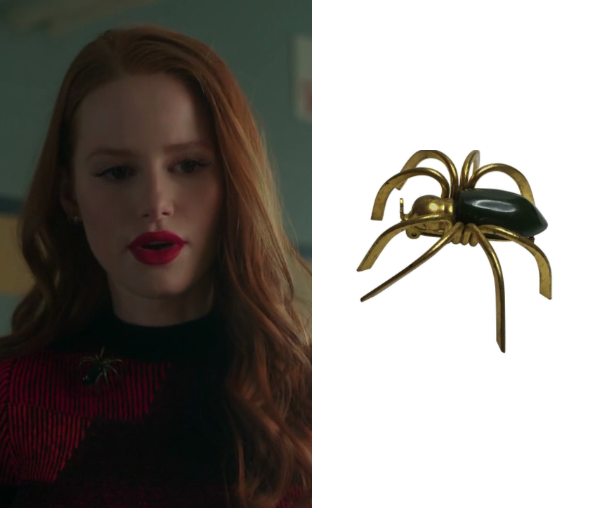 Riverdale: Season 2 Episode 13 Cheryl's Black Spider Brooch.