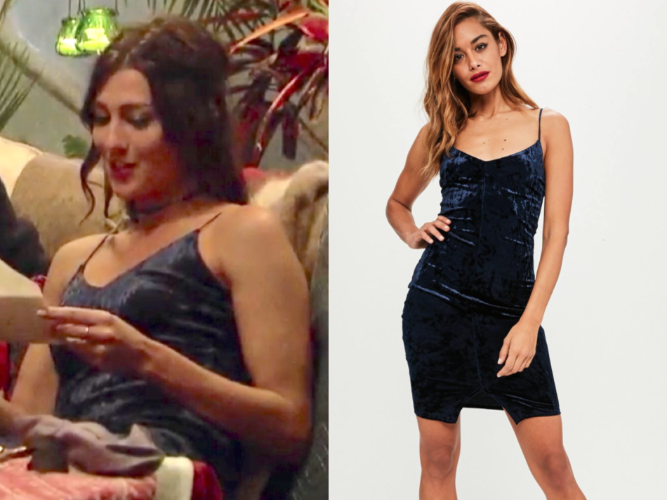 navy crushed velvet dress