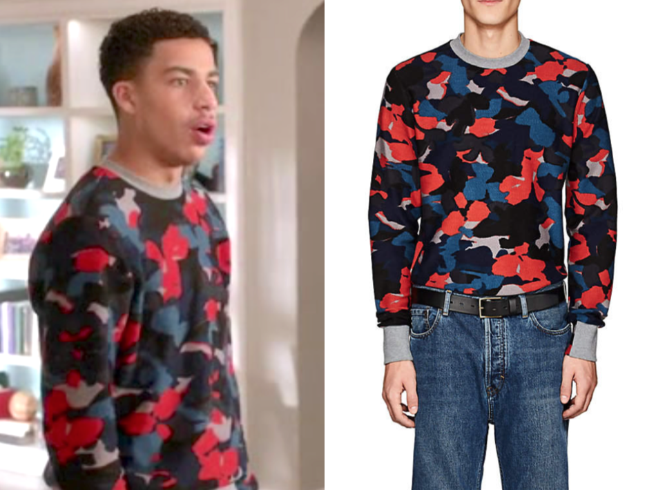 PS by Paul Smith Men's Camouflage Cotton Terry Sweatshirt