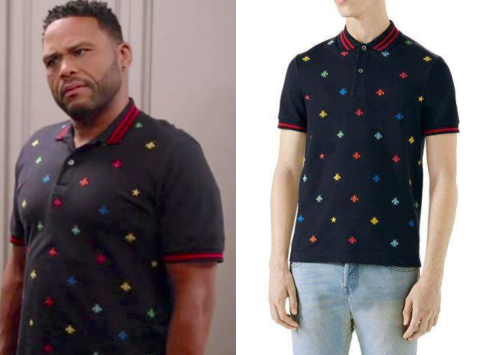 gucci embroidered polo shirt