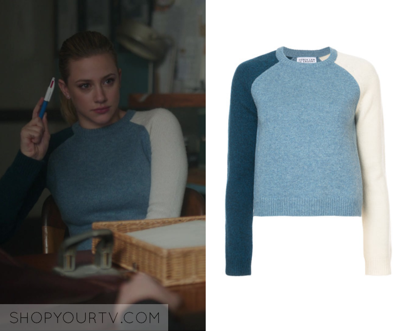 Riverdale: Season 2 Episode 15 Betty's Blue Color Block Sweater | Shop ...