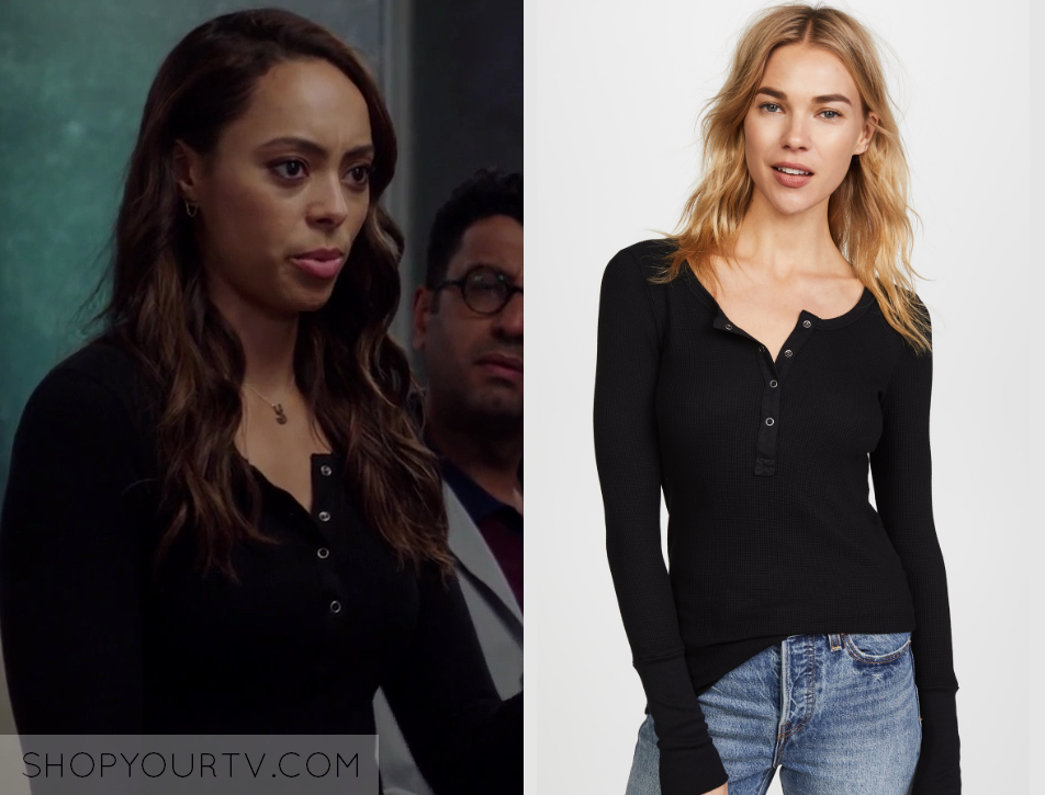Ghosted: Season 1 Episode 11 Annie's Black Henley | Shop Your TV
