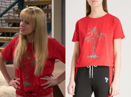 Bizaardvark: Season 3 Episode 1 Amelia's Red Palm Tee | Shop Your TV