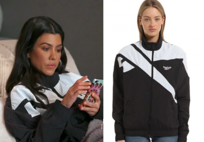 Keeping Up The Kardashians: Season 15 Episode 2 Kourtney's Black White Track Jacket | Shop Your TV
