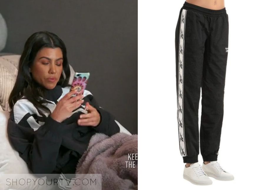 Keeping Up With The Kardashians: Season Episode 2 Kourtney's Black White Track Pants | Shop Your TV