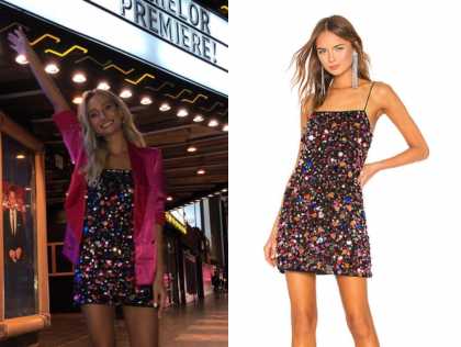 multicolor sequin mini dress